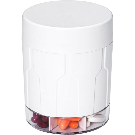 Extra-large supplement storage box, daily and weekly pill storage bottle, pill dispenser with 7 large compartments