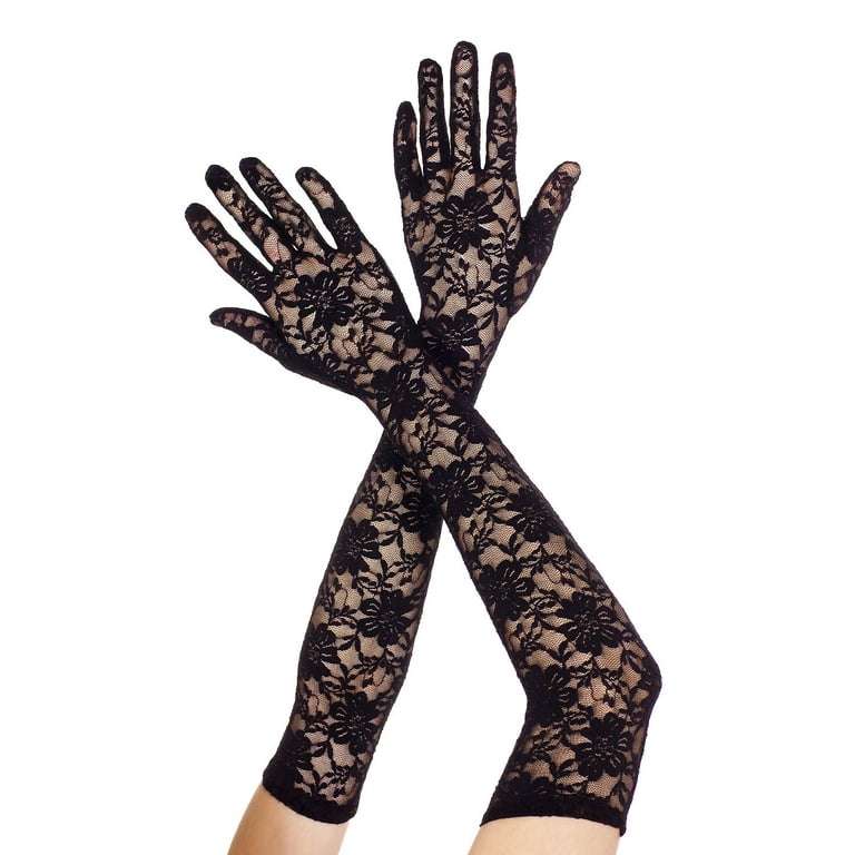 Music Legs Lace Fingerless Gloves