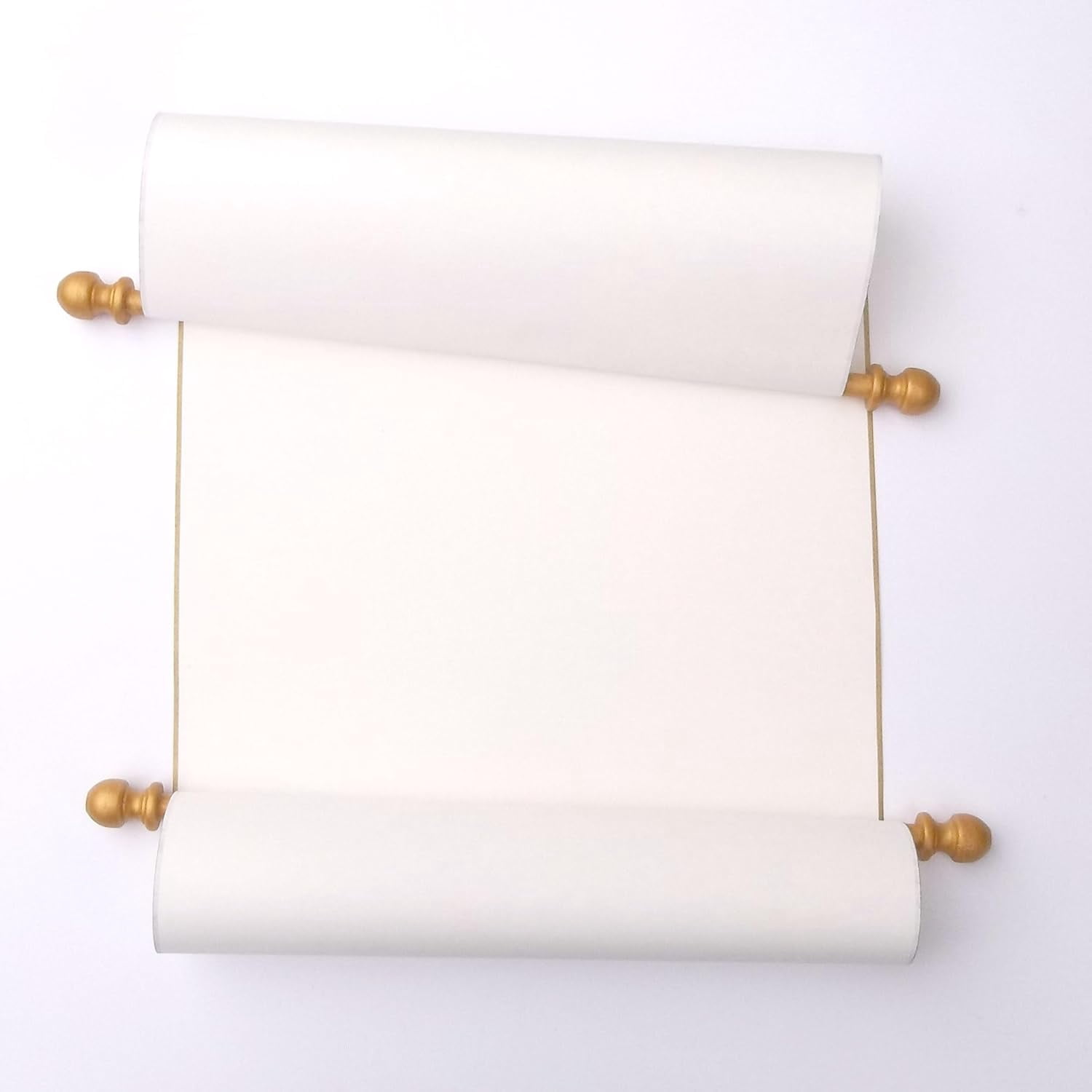 Wide Scroll Extra wide blank parchment scroll, gold accents, 11x19