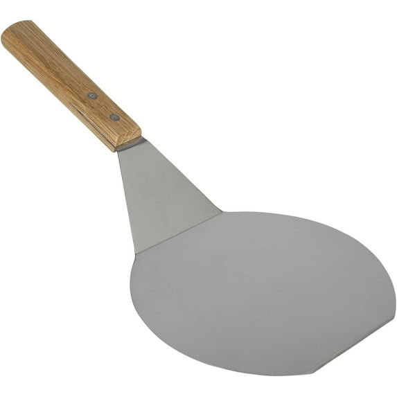 Extra-Large Stainless Steel Wide Spatula Turner Strong Wooden Handle - Dishwasher Safe Kitchen Utensil - Heavy Duty Oversized Metal Lifter Grilling, Cooking, Baking Cake & Cookies pancake spatula