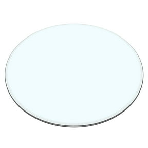 ExtraLco 18 inch Clear Tempered Glass Table Top, Round Glass Top with Polished Edge for Tables