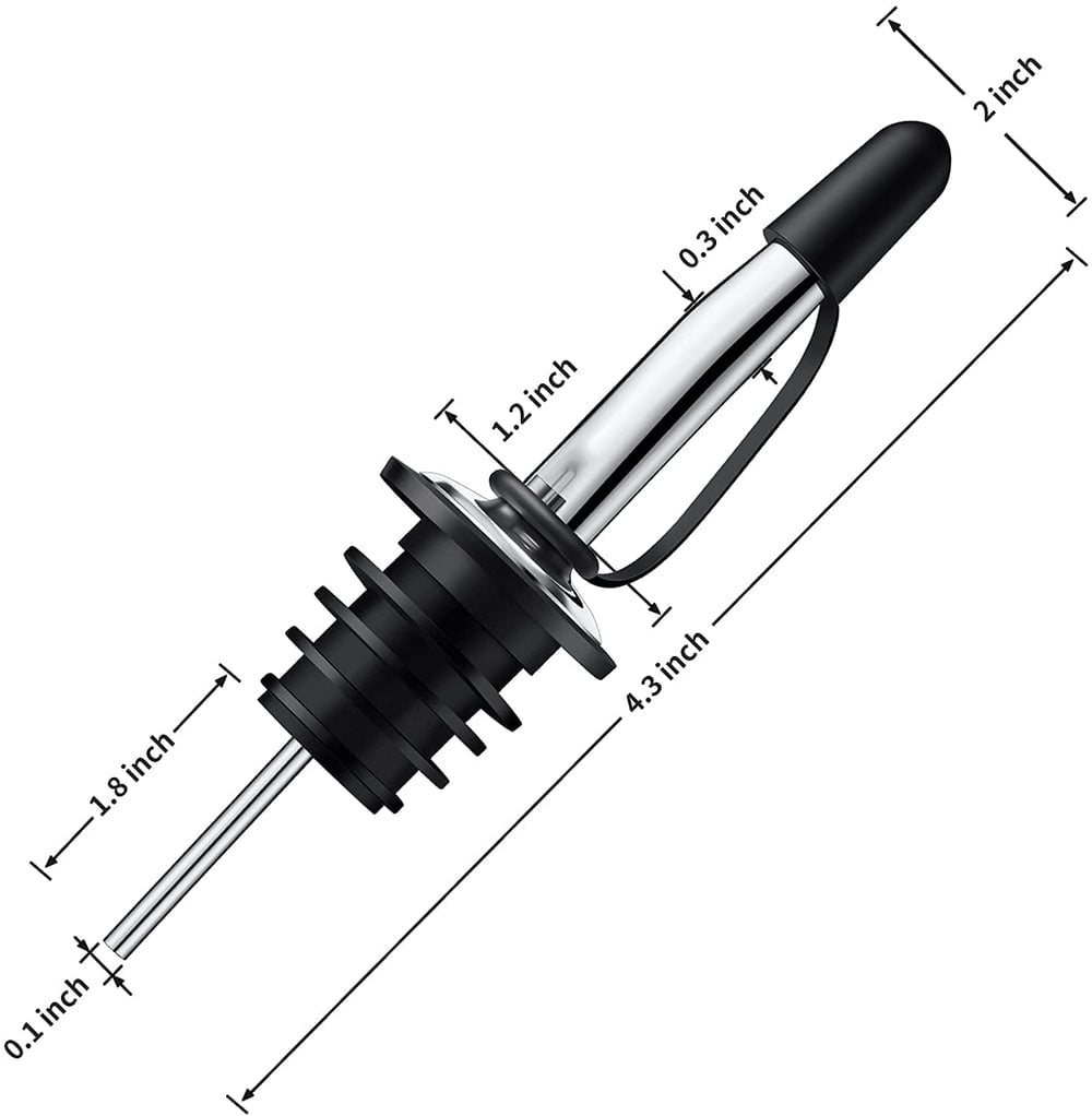 Extract Bottle Pourer with Stopper for Liquor Bottles for About 3/4 ...