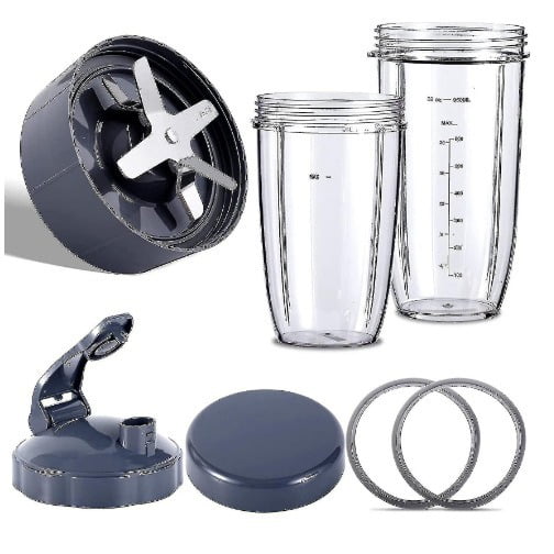 Extractor Blade Replacement for Nutribullet 600W 900W Pro BPA Free Stainless Steel 6-Fin with Cups