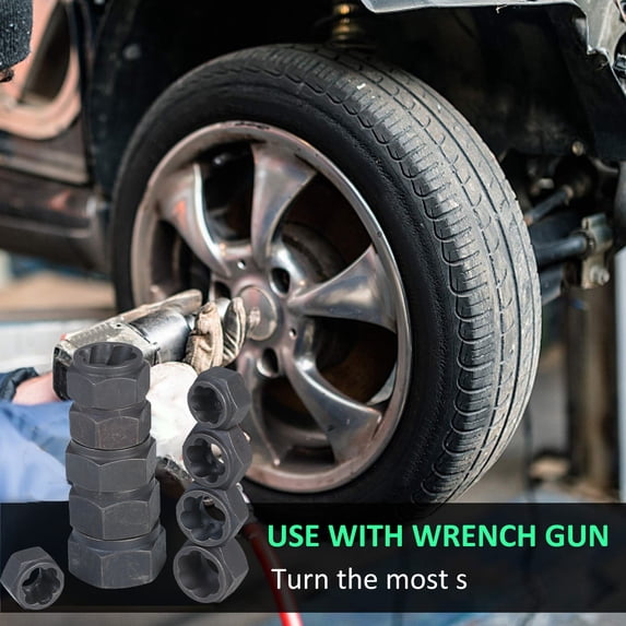 Extractor,Socket 9-19mm Set Socket Remover Tool Set Bolt Remover 9-19mm Wheel Bolt Have Tool Oil Drain 11pcs Eryue #1-#10 On Visibility. A Have - Socket #1-#10 Adben