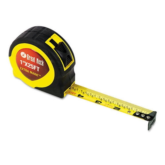 Extramark Power Tape, 1" X 25ft, Steel, Yellow/black | Bundle of 2 Each