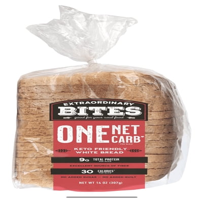 Extraordinary Bites Keto White Bread, 23oz, 21 CT Bag (Frozen)