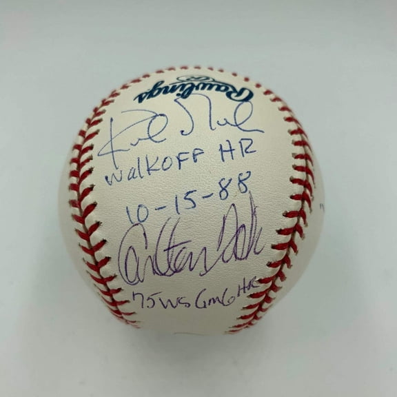 Extraordinary Famous Home Runs Signed Baseball Gibson Fisk Thomson Carter JSA