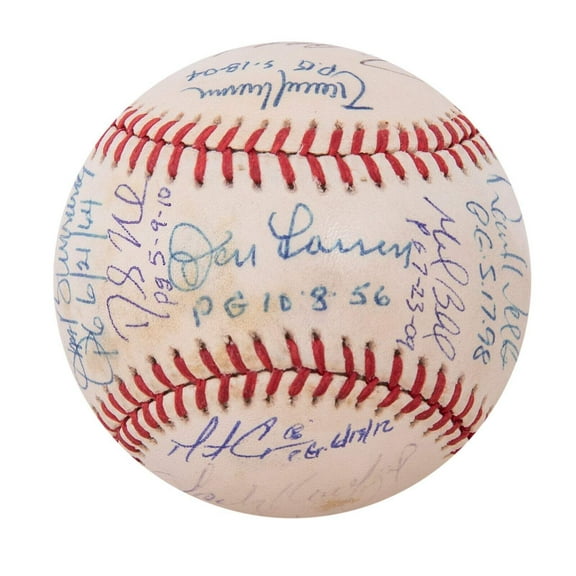 Extraordinary Perfect Game Pitchers Signed Baseball With 18 Sigs! Beckett COA