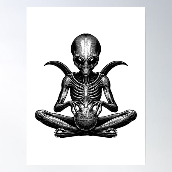 Extraterrestrial Encounters Amazing Alien Images Poster Wall Art Modern Wall Decor Wall Art