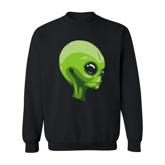 Extraterrestrial Green Face Sweatshirt Men -Image by Shutterstock, Male 5X-Large