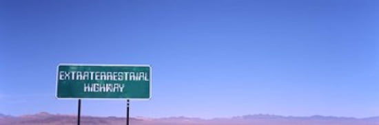 Extraterrestrial Highway sign Area 51 Nevada USA Canvas Art - Panoramic Images (36 x 12)