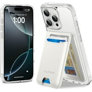 Magsafe Phone Wallet Stand Compatible for iPhone 16/15/14/13/12 Series, Magsafe Wallet Card Holder with Detachable Phone Case for iPhone 16 Pro, 1 Set