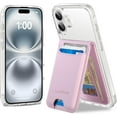 thumbnail image 1 of Magnetic Phone Wallet Stand Compatible for iPhone 16/15/14/13/12 Series, Magnetic Wallet Card Holder with Detachable Phone Case for iPhone 16 Plus, 1 Set, 1 of 9
