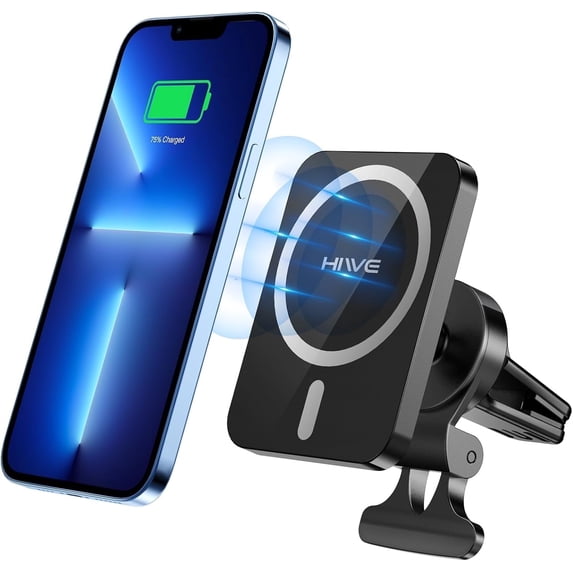 ExtreLife Magnetic Car Mount Charger Compatible for iPhone 17/16/15/14/13/12, 15W Fast Wireless Charging, 360°Adjustable Air Vent Phone Holder