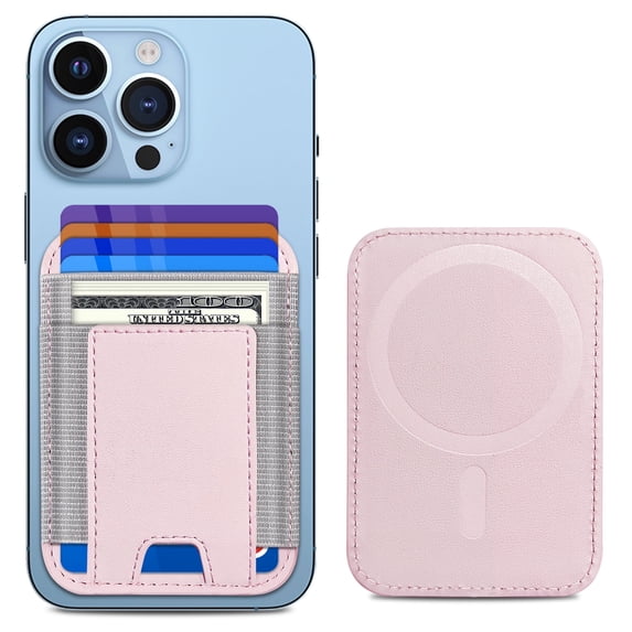 ExtreLife Magnetic Phone Wallet, Strong Magnetic Card Holder with 2 Card Slots Compatible for iPhone 17/16/15/14/13/12 Series, Slim Leather, Fits 7 Cards