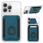 ExtreLife Magnetic Wallet with Grip Phone Stand, Magnetic Leather Card Holder Compatible for iPhone 17/16/15/14/13/12 Series, Fit 6 Cards, RFID Blocking