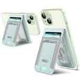 thumbnail image 1 of ExtreLife Magnetic Phone Wallet Stand, Magsafe Card Holder Compatible for iPhone 16/15/14/13/12 Series, Genuine Leather, RFID Blocking, Fits 9 Cards, 1 of 6