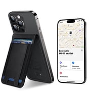 ExtreLife Magnetic Wallet with Find My, Magnetic Card Holder with Adjustable Phone Stand Compatible for iPhone 17/16/15/14/13/12 Series, RFID, Leather, Fits 8 C