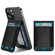 ExtreLife Stick on Phone Card Holder, Stronger 3M Adhesive Leather Phone Wallet with Adjustable Stand Compatible for Back of Phone Case, iPhone, Samsung