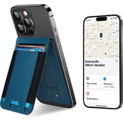 ExtreLife Magnetic Wallet with Find My, Magnetic Card Holder with Adjustable Phone Stand Compatible for iPhone 17/16/15/14/13/12 Series, RFID, Leather, Fits 8 C