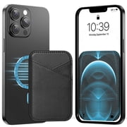 ExtreLife Ultra-Thin Magnetic Card Holder, Vegan Leather Magnetic Phone Wallet Card Holder Compatible for iPhone 17/16/15/14/13/12 Series