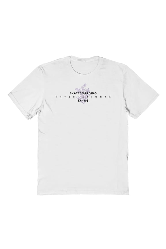 3 Points Skateboarding International Graphic White Men's Cotton T-Shirt