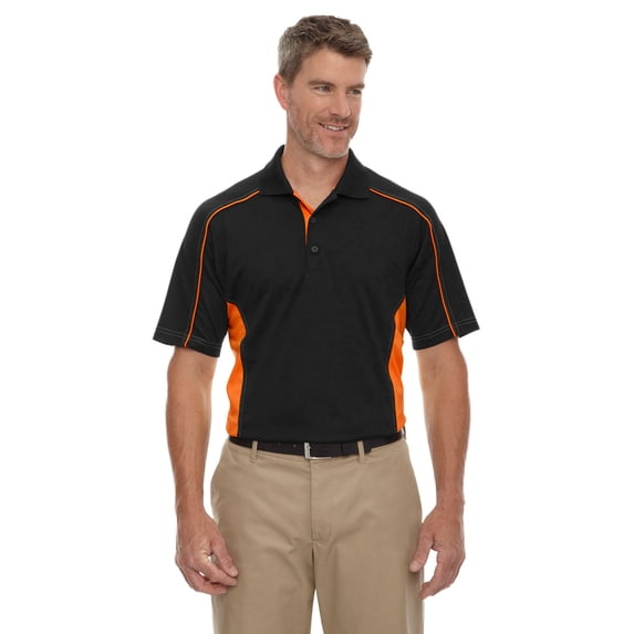 Extreme 85113T Men's Tall Fuse Snag Protection Polo Shirt - Black/Orange - X-Large Tall