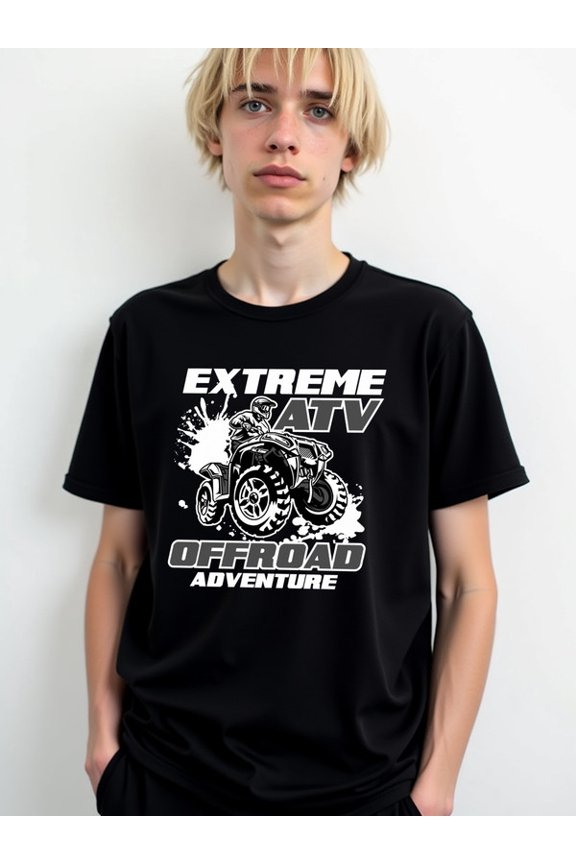 Extreme ATV Offroad Adventure Tee men t shirt black summer elegant Spring and summer outdoor wear Retro Unisex Shirt Printed tshirts