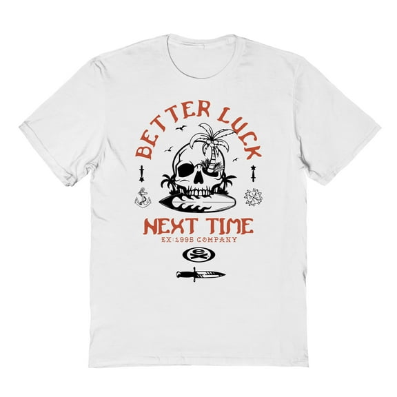 Extreme Better Luck Surf EX1995 Graphic White Men's Cotton T-Shirt