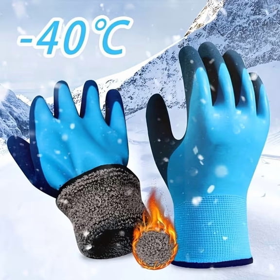 Extreme Cold Waterproof Insulated Winter Work Gloves -40F Double Pack