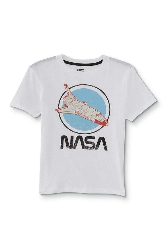 Boy's Short-Sleeve NASA Space Shuttle Graphic T-Shirt (White
