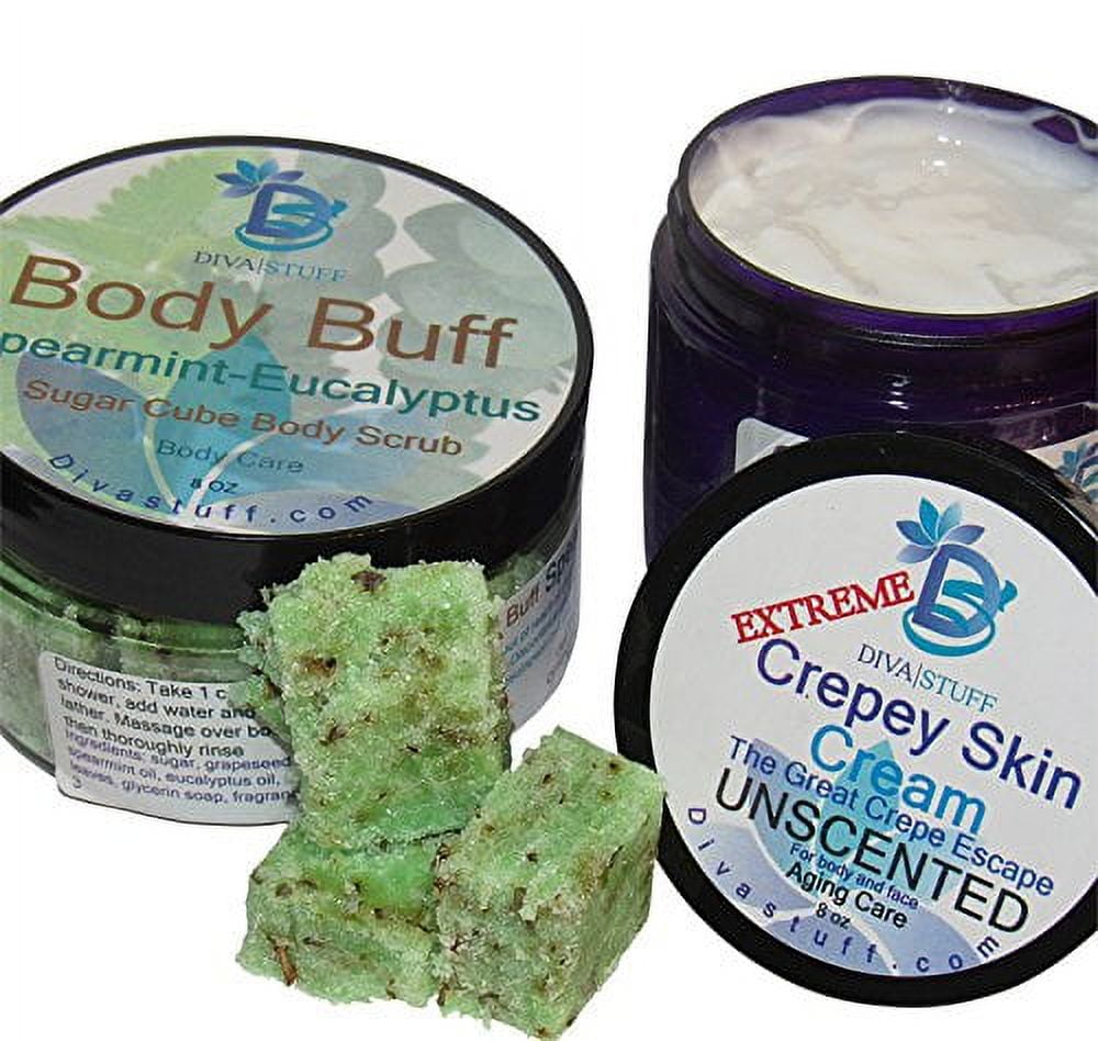 Extreme Crepey Skin Body & Face Cream(unscented) & Exfoliating Sugar