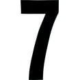 thumbnail image 1 of Extreme Digits Competition Stick-On 6in. Black Number - 7, 1 of 1