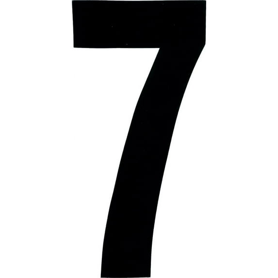 Extreme Digits Competition Stick-On 6in. Black Number - 7