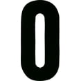 thumbnail image 1 of Extreme Digits Competition Stick-On 6in. White Number - 0, 1 of 1