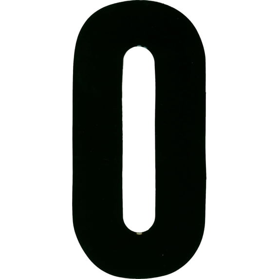 Extreme Digits Competition Stick-On 6in. White Number - 0