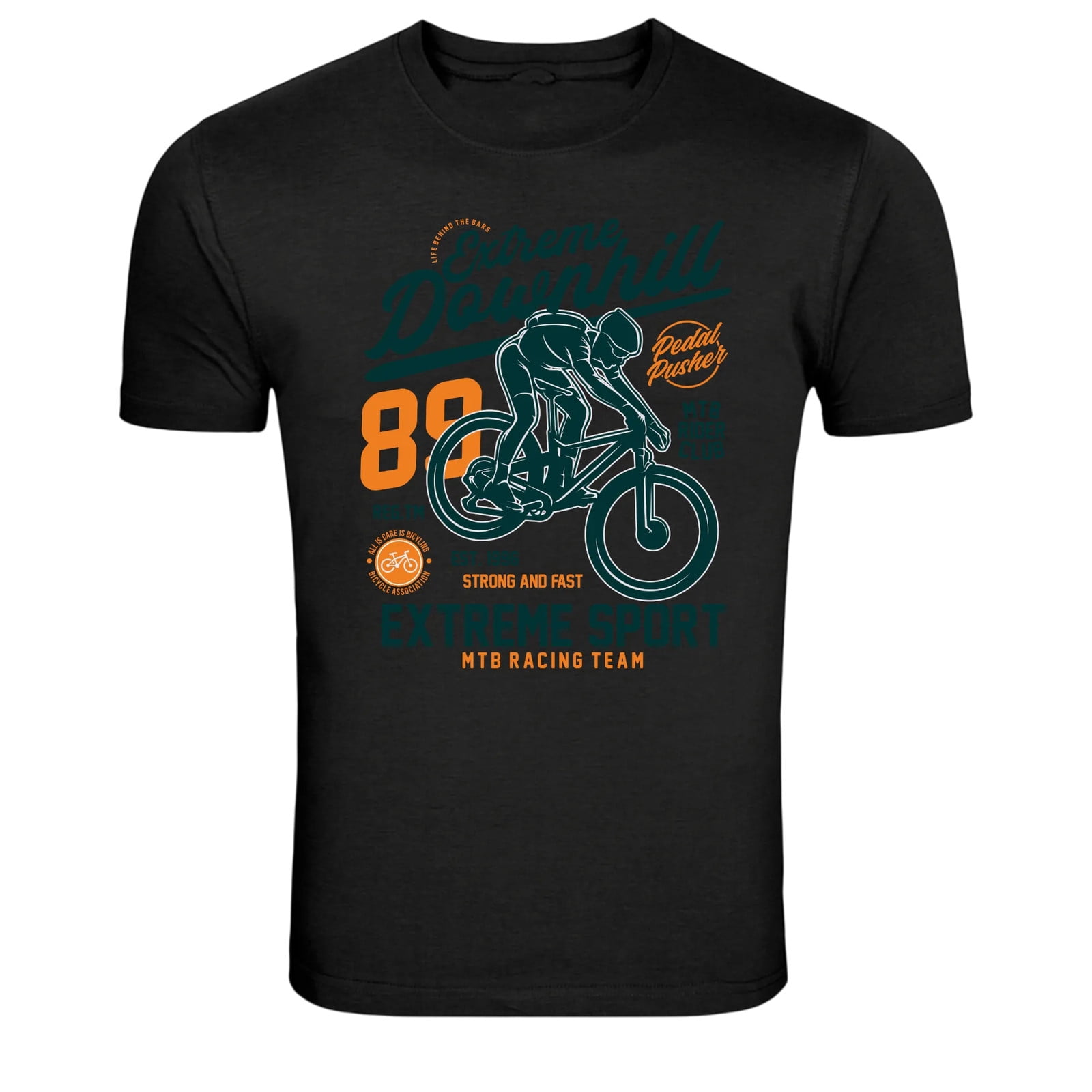 Extreme Downhill MTB Mountain Bike Rider Graphic T-Shirt - Walmart.com