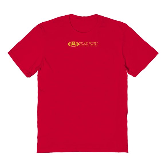 Extreme EX95 Tracks Graphic Red Men's Cotton T-Shirt