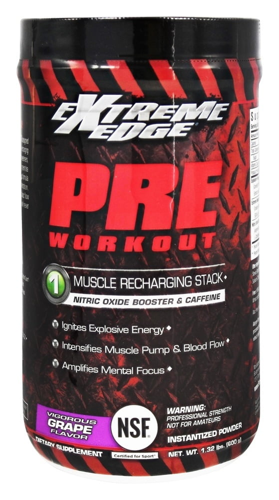 Extreme Edge Pre Workout Muscle Recharging Stack Vigorous Grape 1.