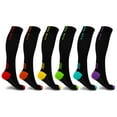 thumbnail image 1 of Extreme Fit High Energy Knee High Compression Socks for Men and Women, 6 Pack, 1 of 3