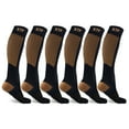 thumbnail image 1 of Extreme Fit Men's and Women's Breathable Running Ankle Compression Socks, Bronze (6 Piece), 1 of 7