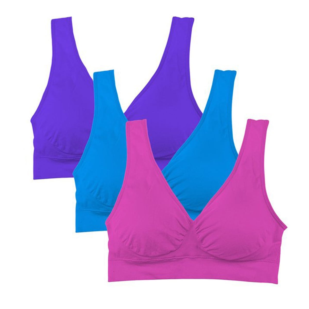 Women's Soft Padded Bra Combo (Multicolor , Pack of 3)