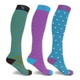 thumbnail image 1 of Extreme Fit Women's Compression Socks, 3 Pack - Made for Nurses, Travel, Pregnancy, Foot Aches, and Running, 1 of 4