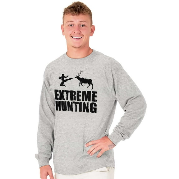 Extreme Hunting Mixed Martial Arts Plus Size Long Sleeve Graphic Tee Shirt Brisco Brands 3X
