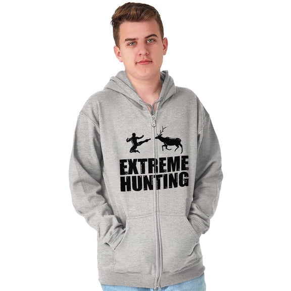 Extreme Hunting Mixed Martial Arts Unisex Fleece Graphic Zip Up Hoodie Brisco Brands 5X