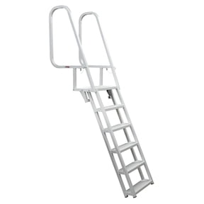 Extreme Max 3005.3919 Deluxe Flip-Up Dock Ladder with Welded Step Assembly - 6-Step