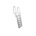 thumbnail image 1 of Extreme Max 3005.4122 Deluxe Aluminum Flip-Up Dock Ladder - 6-Step (18" x 5-3/8" Steps with 44" Railings) for Dock, Pools, Hot Tub, 1 of 6