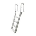 thumbnail image 1 of Extreme Max 3005.4227 Heavy-Duty Aluminum Slanted Flip-Up Dock Ladder with Comfort Use Round Tube Frame - 4-Step, 300 lbs. Weight Capacity, 1 of 8