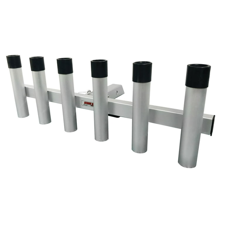 Extreme Max 3005.4275 Aluminum Pivoting Fishing Rod Holder for 2" Hitch Receivers - 6-Rod Capacity Extreme Max 3005.4275 Aluminum Pivoting Fishing Rod Holder for 2" Hitch Receivers - 6-Rod Capacity