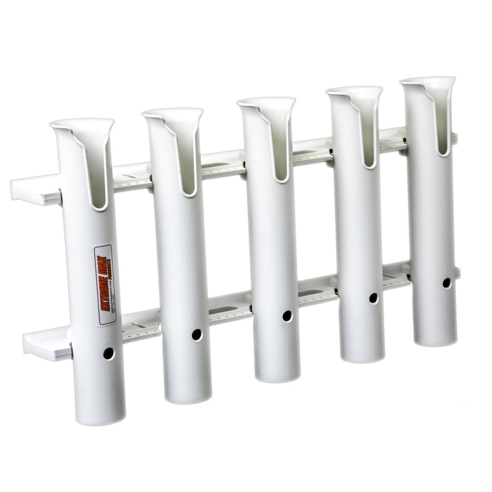 Extreme Max 3005.5636 Wall-Mount Poly Fishing Rod Holder - 5-Rod, White ...
